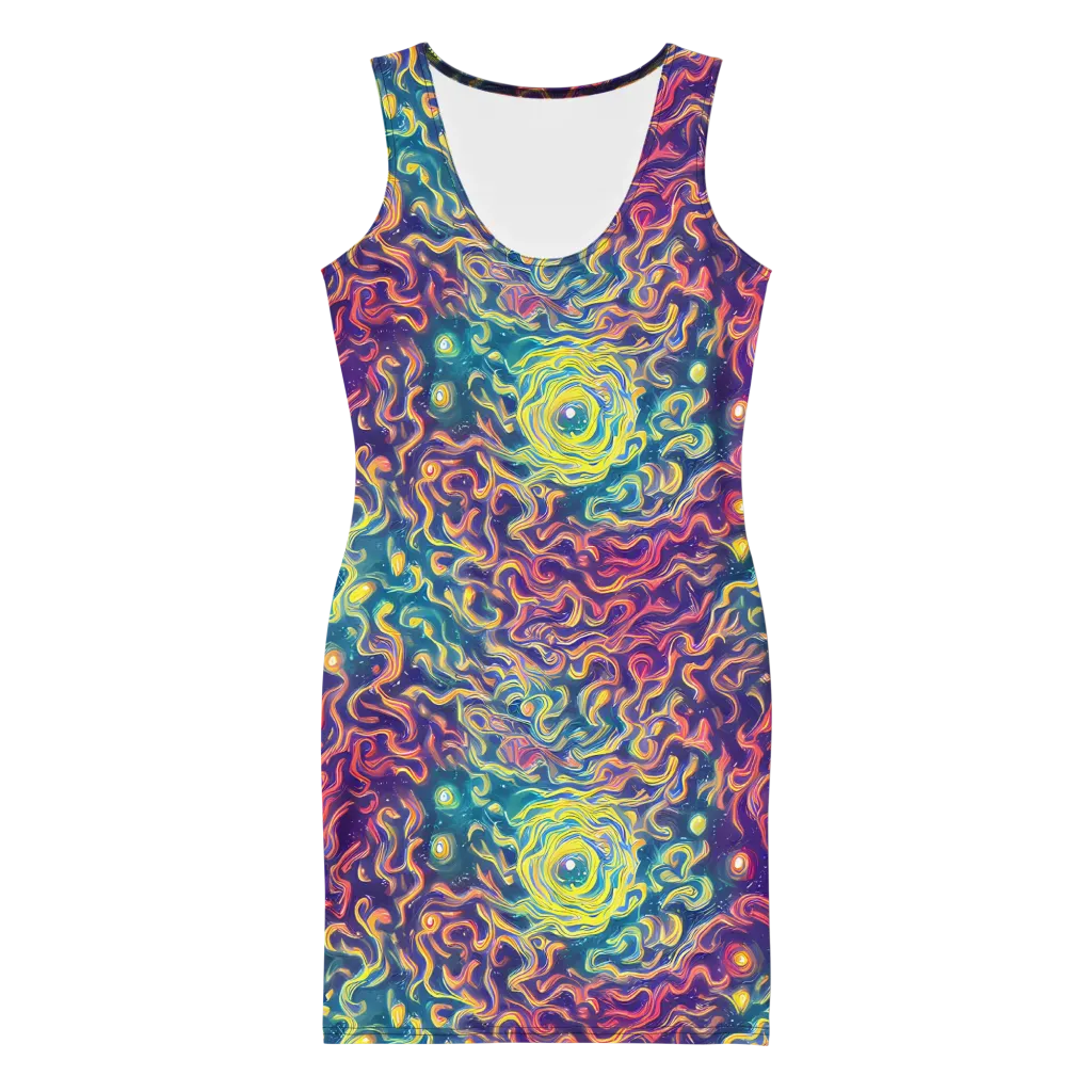 Dreamfire Current on Bodycon Dress — Front