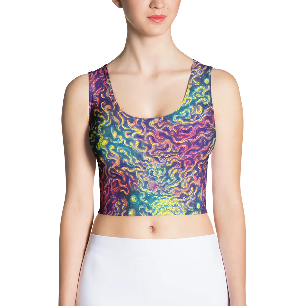 Dreamfire Current on Crop Top — Front