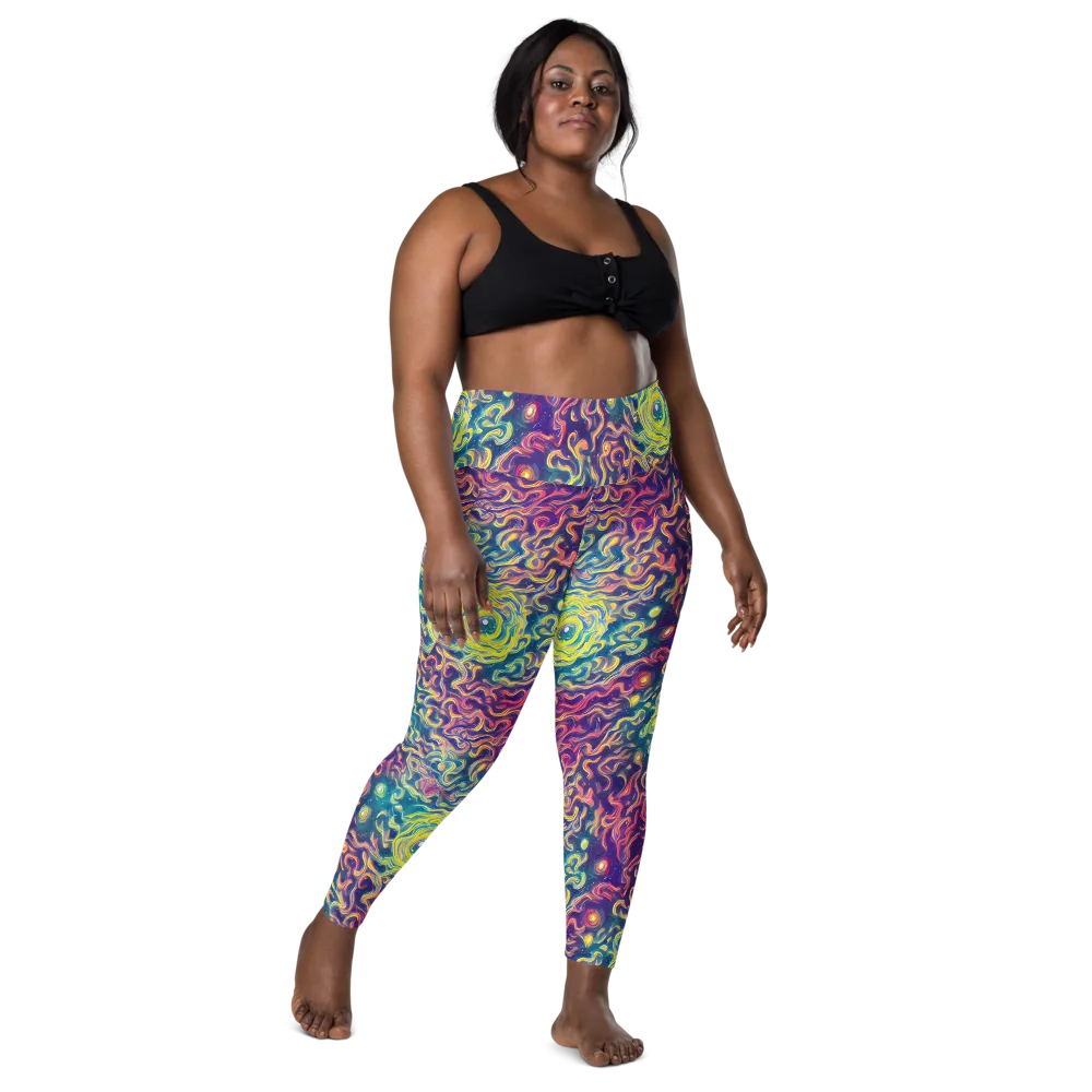 Dreamfire Current on Leggings with Pockets — Front