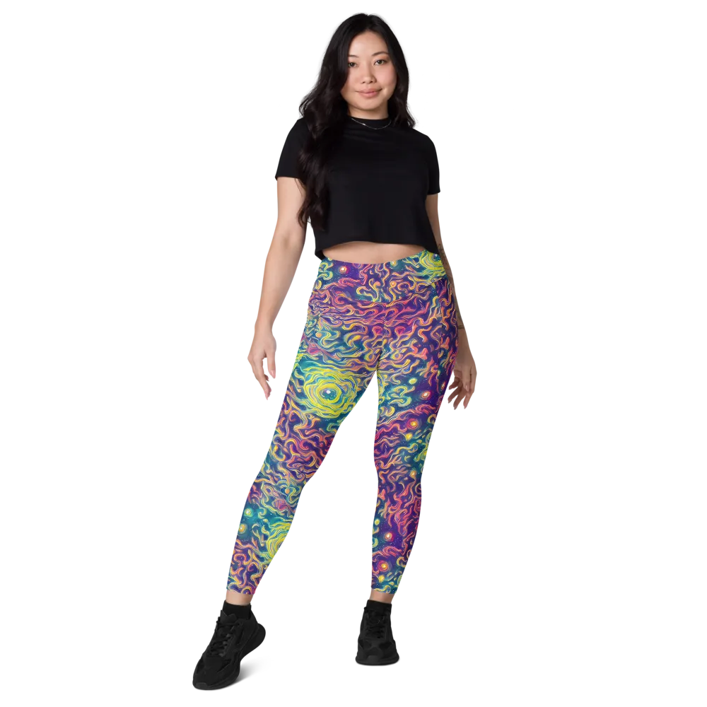 Dreamfire Current on Leggings with Pockets — Front