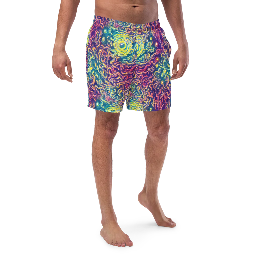 Dreamfire Current on Swim Trunks — Front