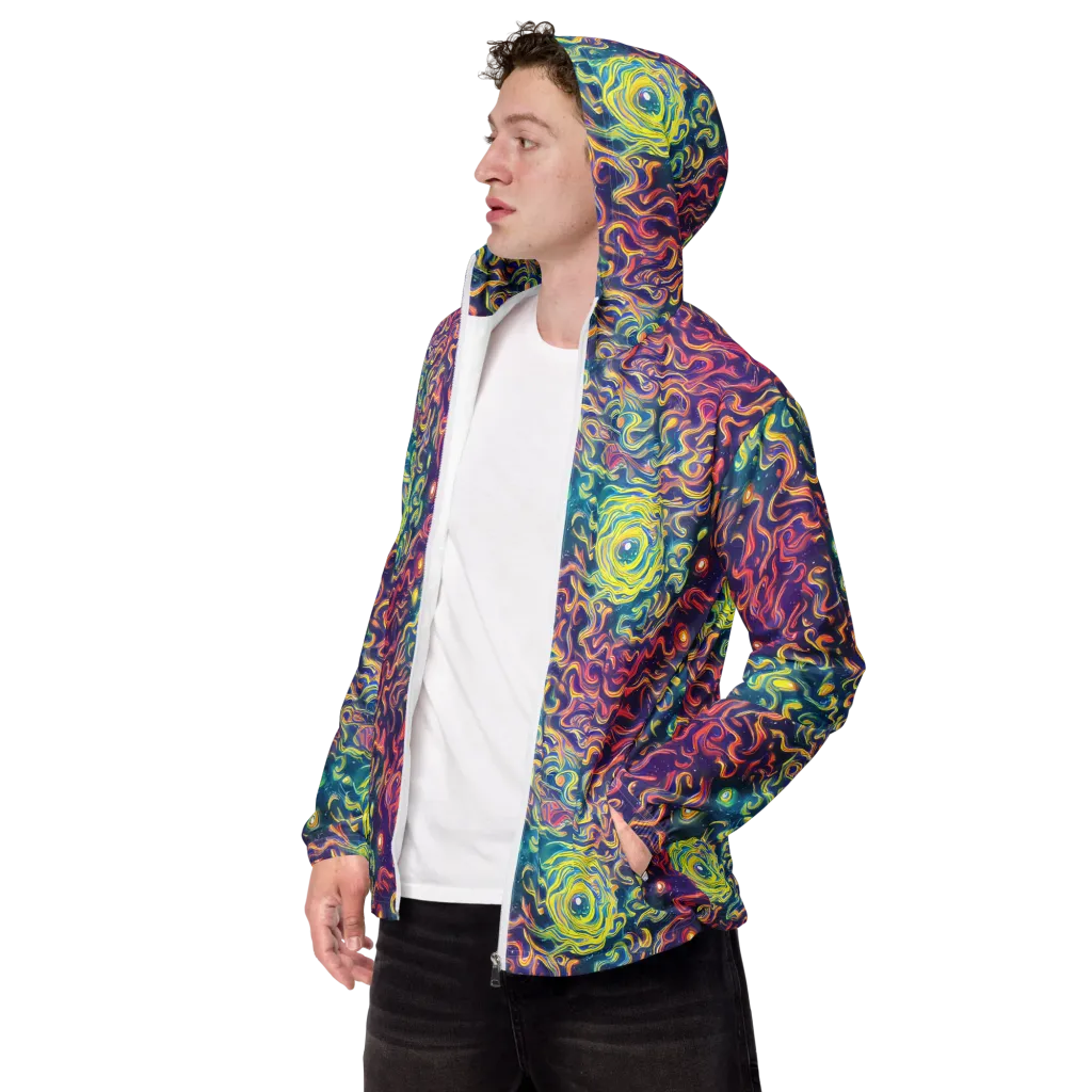 Dreamfire Current on Men's Windbreaker — Left Front