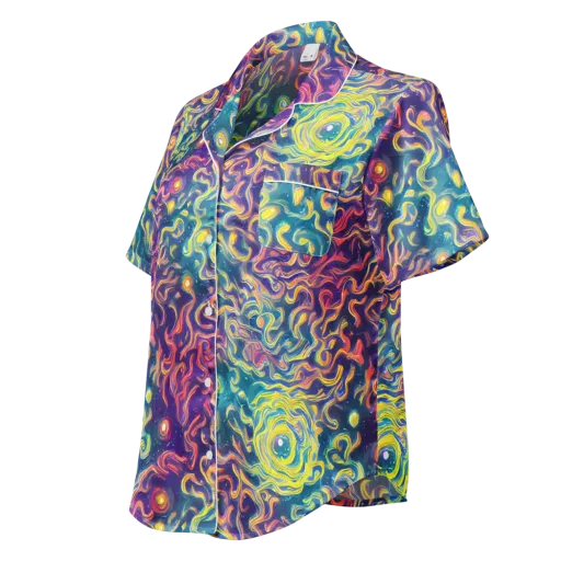 Dreamfire Current on a Women's Short Sleeve Pajama Top
