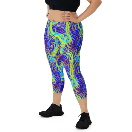 Sapphire Vortex on a Capri Leggings