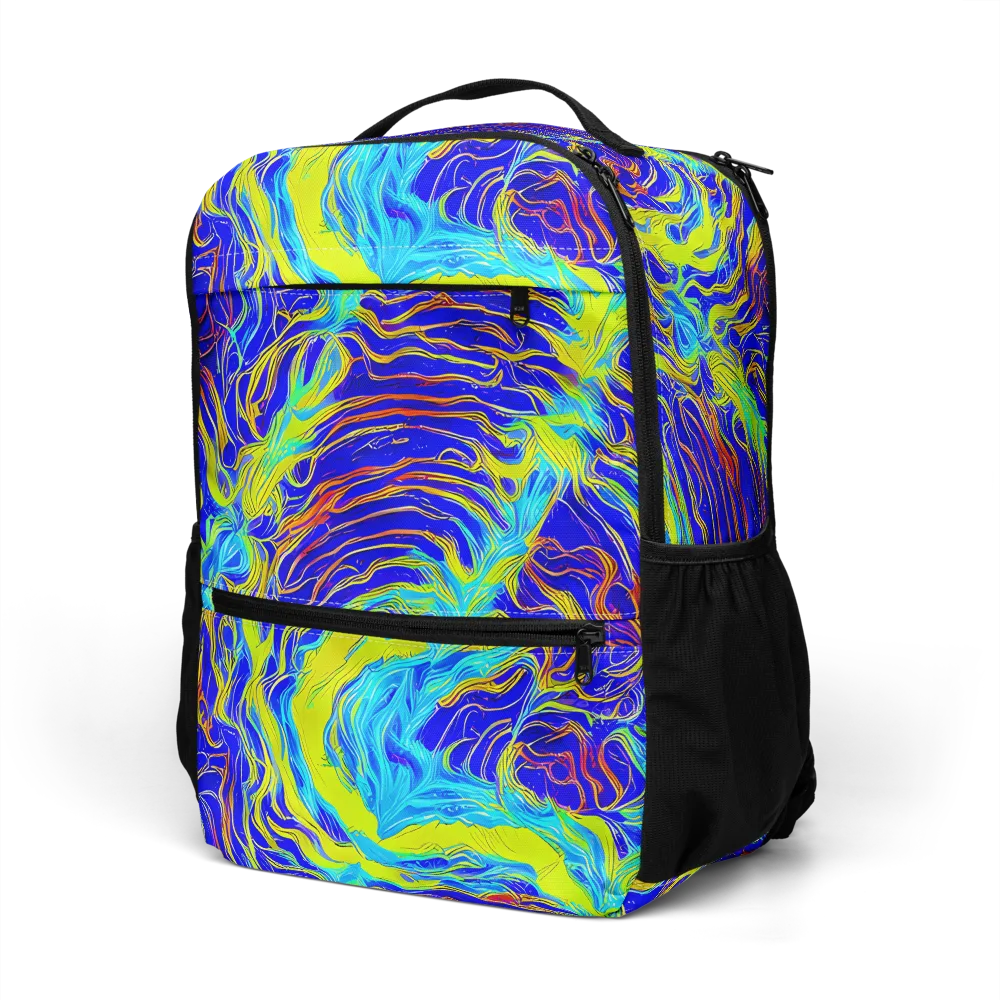 Sapphire Vortex on Utility Backpack — Left Front