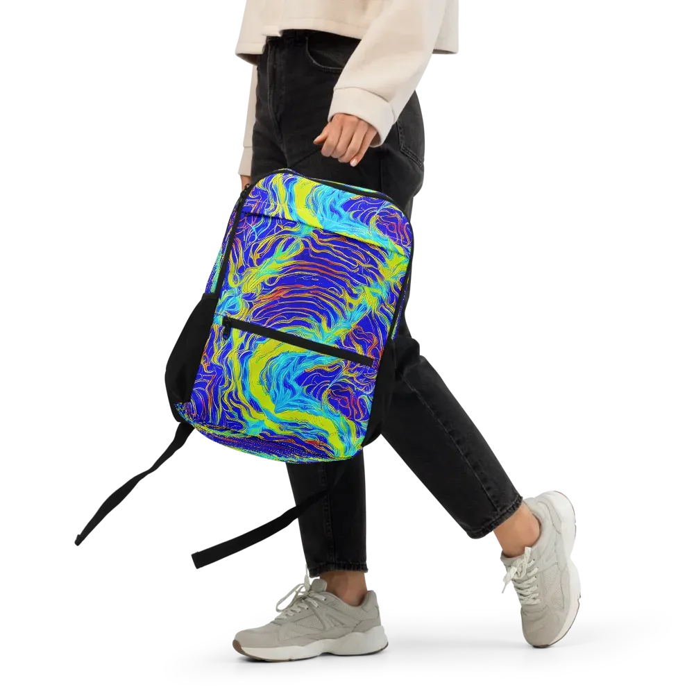 Sapphire Vortex on Utility Backpack — Front