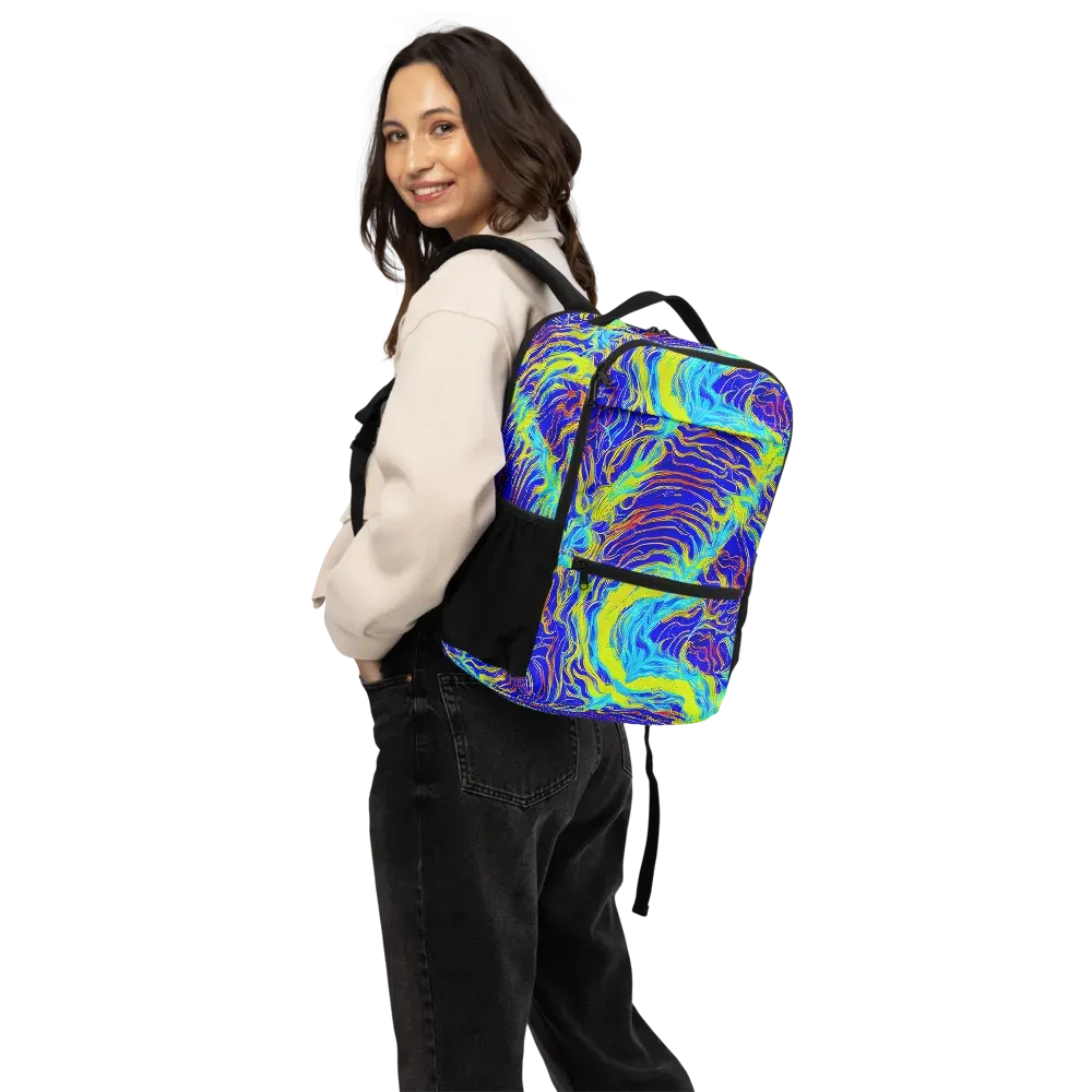 Sapphire Vortex on Utility Backpack — Back