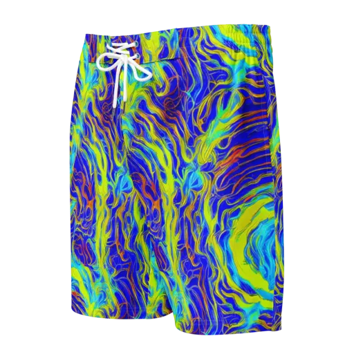 Sapphire Vortex on a Men's Board Shorts