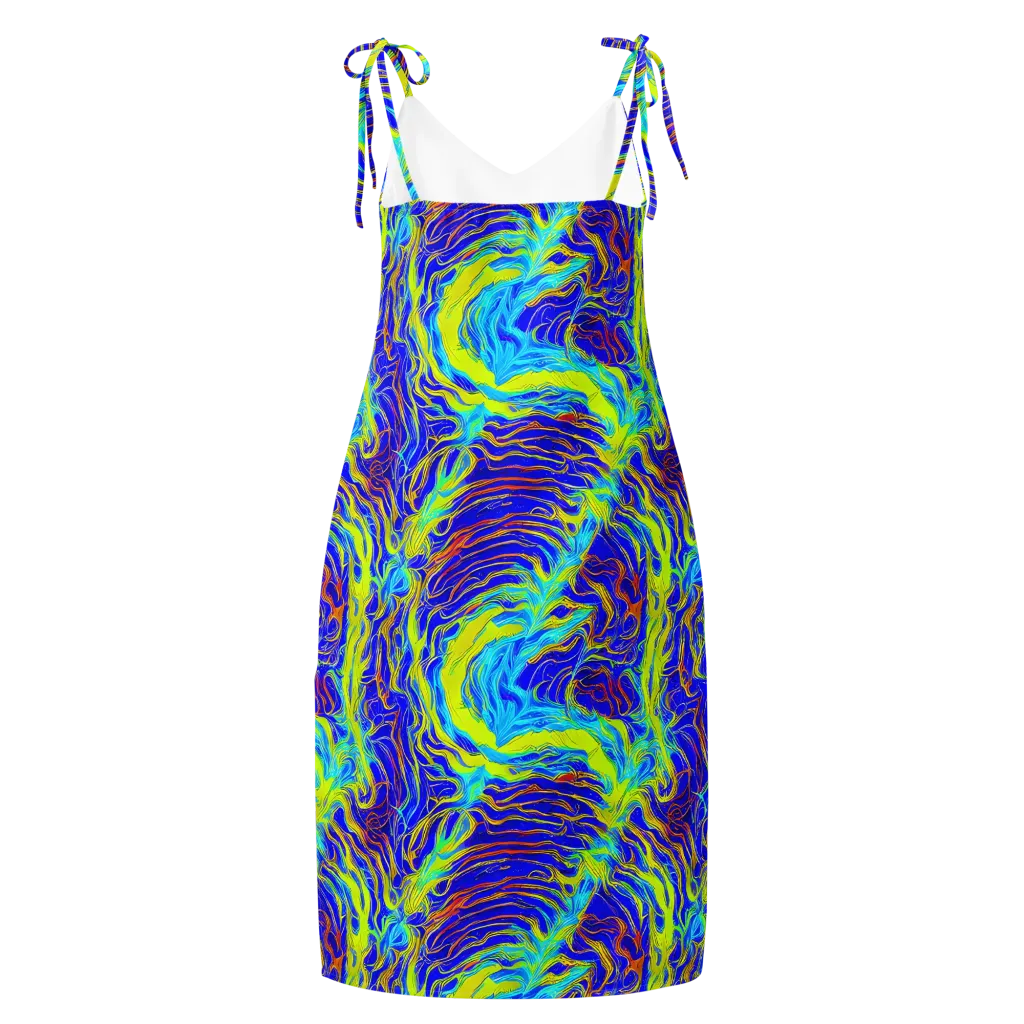 Sapphire Vortex on Slip Dress — Back
