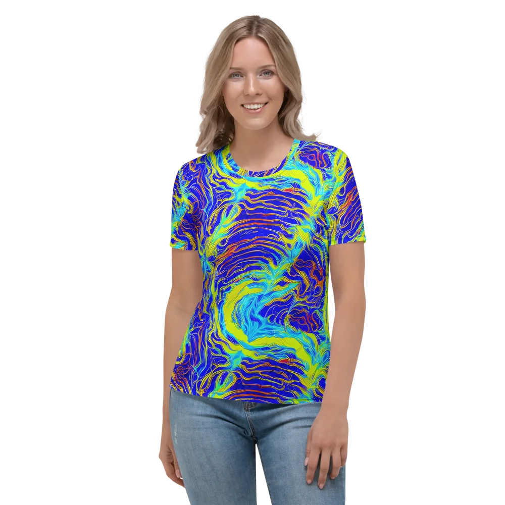 Sapphire Vortex on Women's Crew Neck T-Shirt — Front