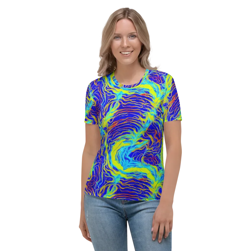 Sapphire Vortex on Women's Crew Neck T-Shirt — Front
