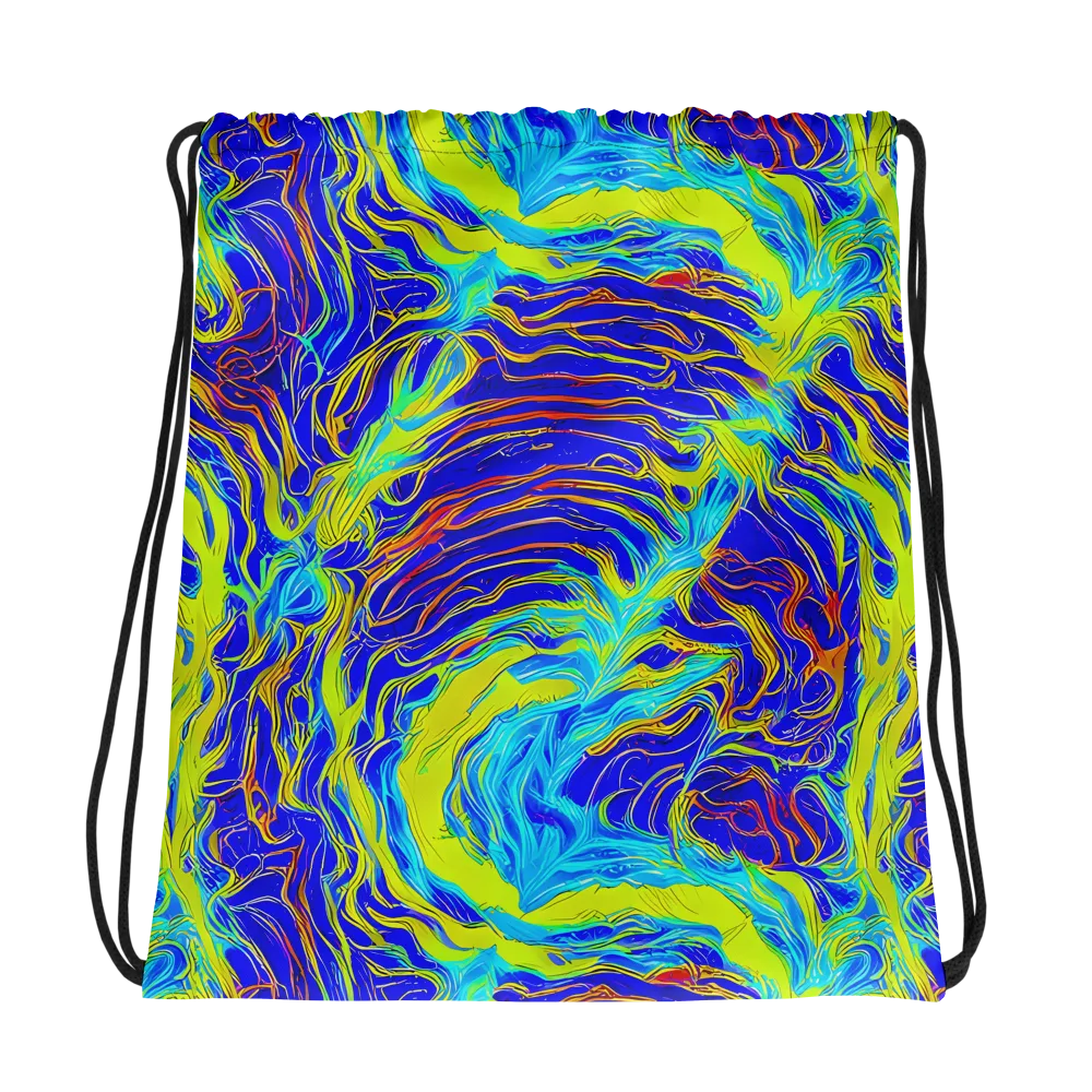 Sapphire Vortex on Drawstring Bag — Photo