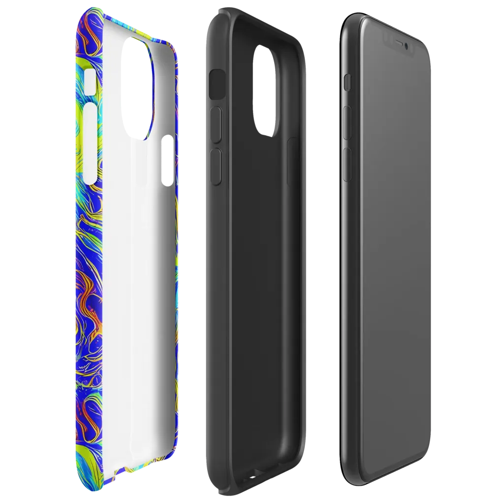 Sapphire Vortex on Tough Case for iPhone® — Right