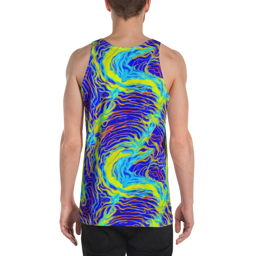 Sapphire Vortex on Men's Tank Top — Back