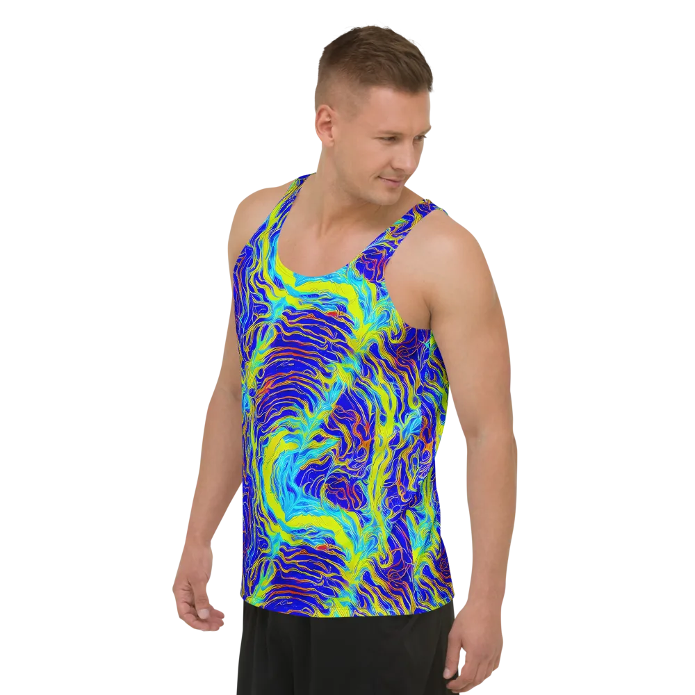 Sapphire Vortex on Men's Tank Top — Left Front