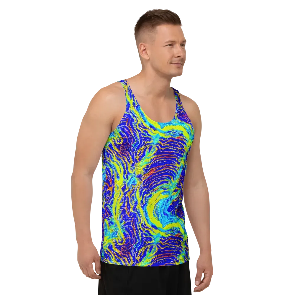 Sapphire Vortex on Men's Tank Top — Right Front
