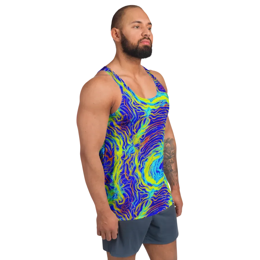 Sapphire Vortex on Men's Tank Top — Right Front