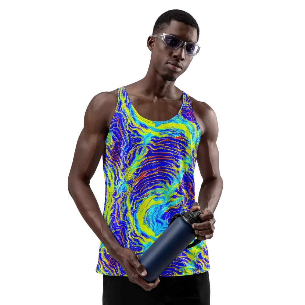 Sapphire Vortex on Men's Tank Top — Front