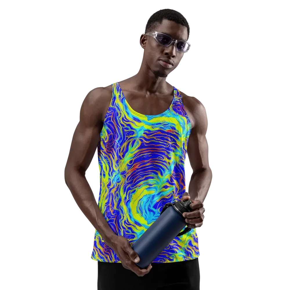 Sapphire Vortex on Men's Tank Top — Front