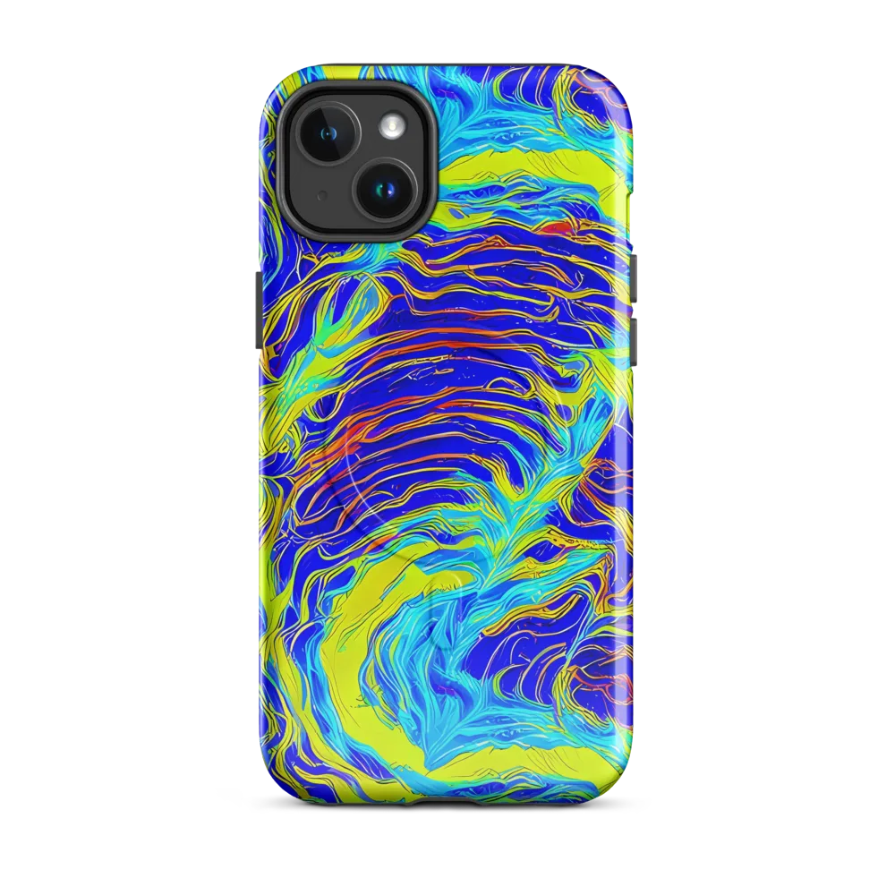 Sapphire Vortex on MagSafe Tough Case for iPhone® — Front