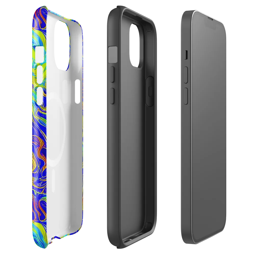 Sapphire Vortex on MagSafe Tough Case for iPhone® — Front