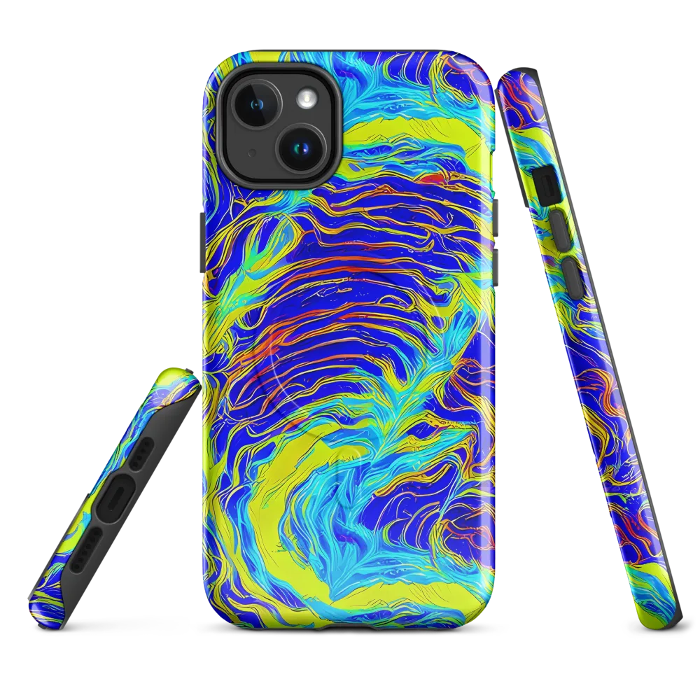 Sapphire Vortex on MagSafe Tough Case for iPhone® — Front
