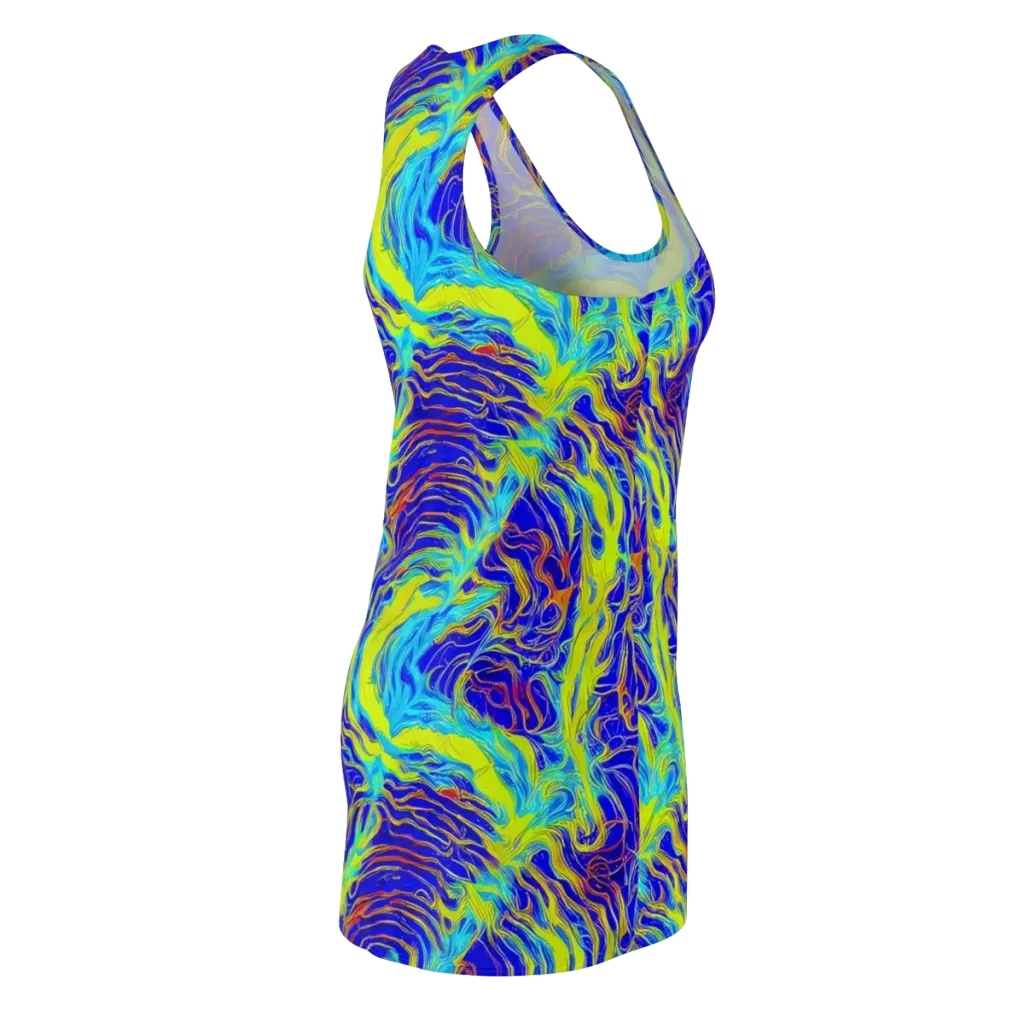 Sapphire Vortex on Racerback Dress — Back Side