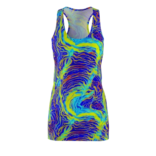 Sapphire Vortex on a Racerback Dress
