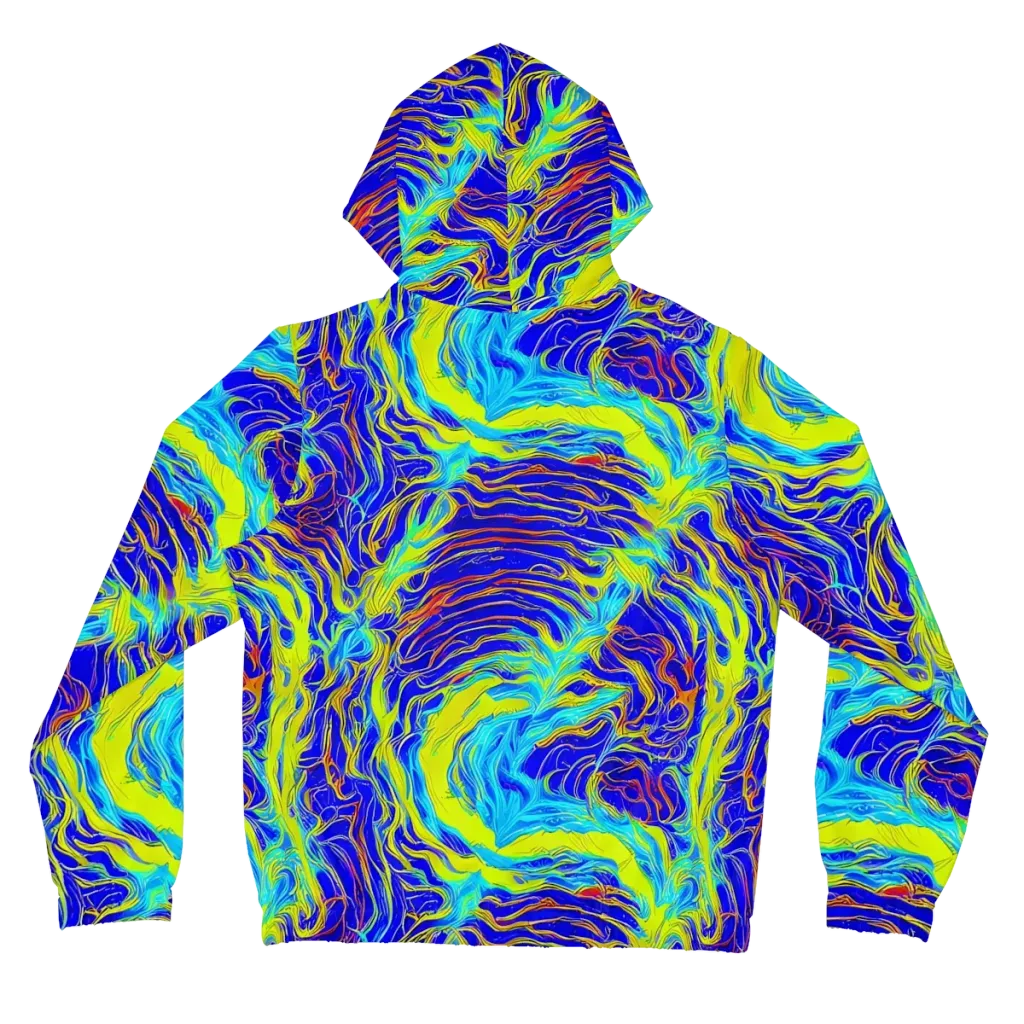 Sapphire Vortex on Women's Full-Zip Hoodie — Back
