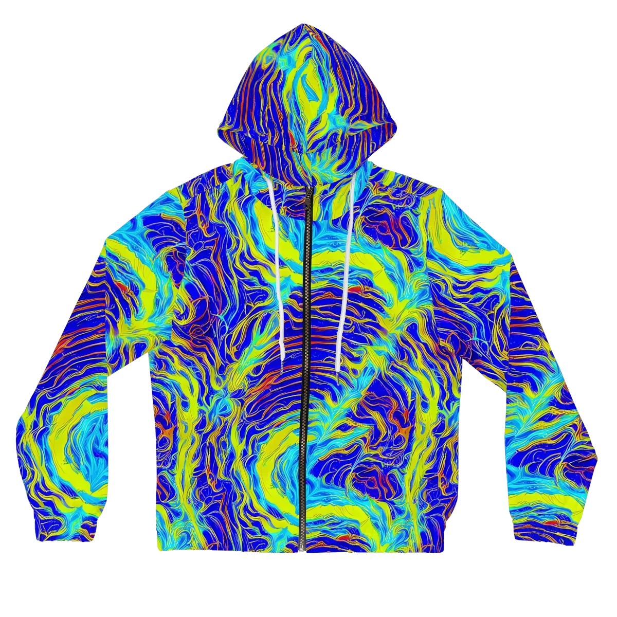 Sapphire Vortex on Women's Full-Zip Hoodie — Front