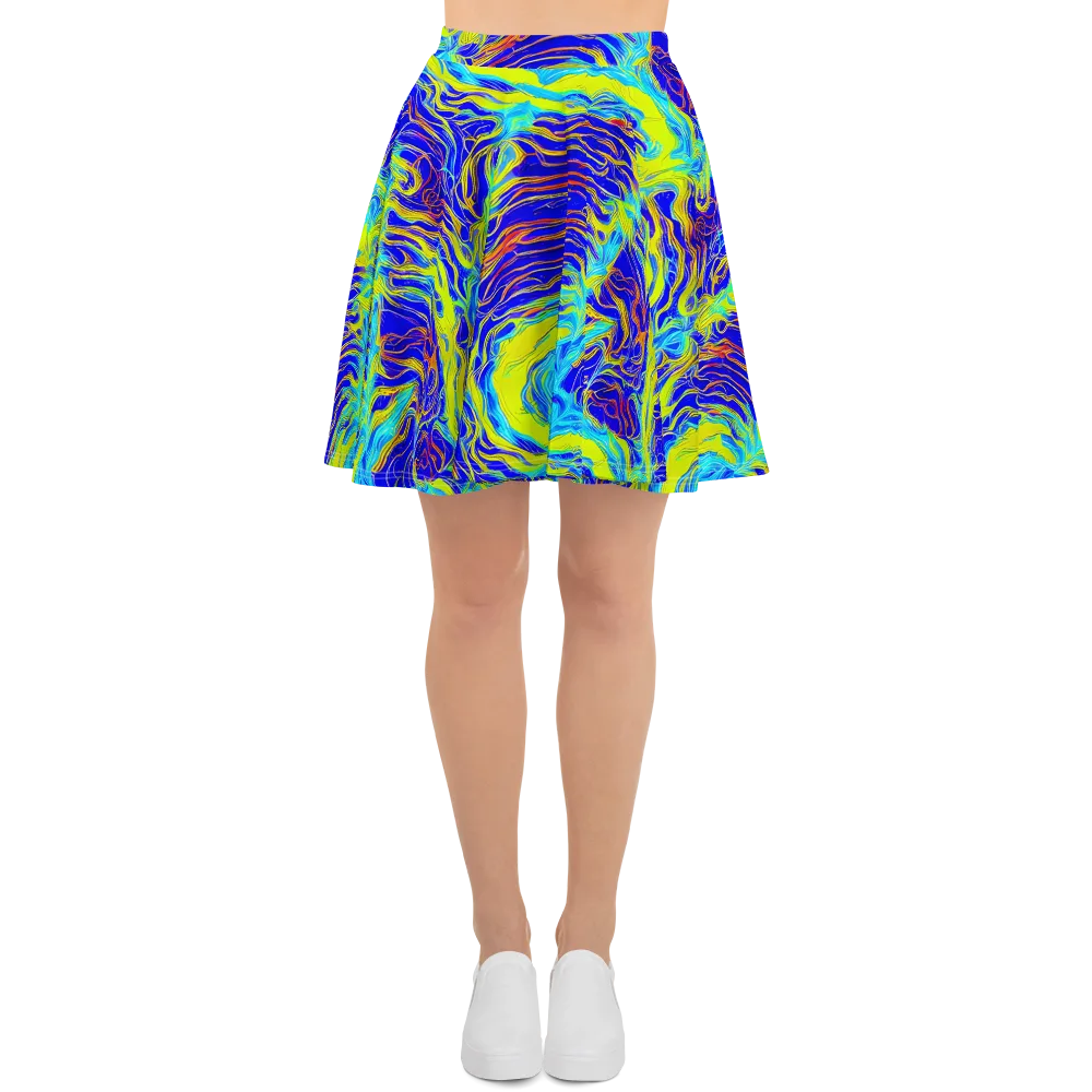 Sapphire Vortex on Skater Skirt — Front