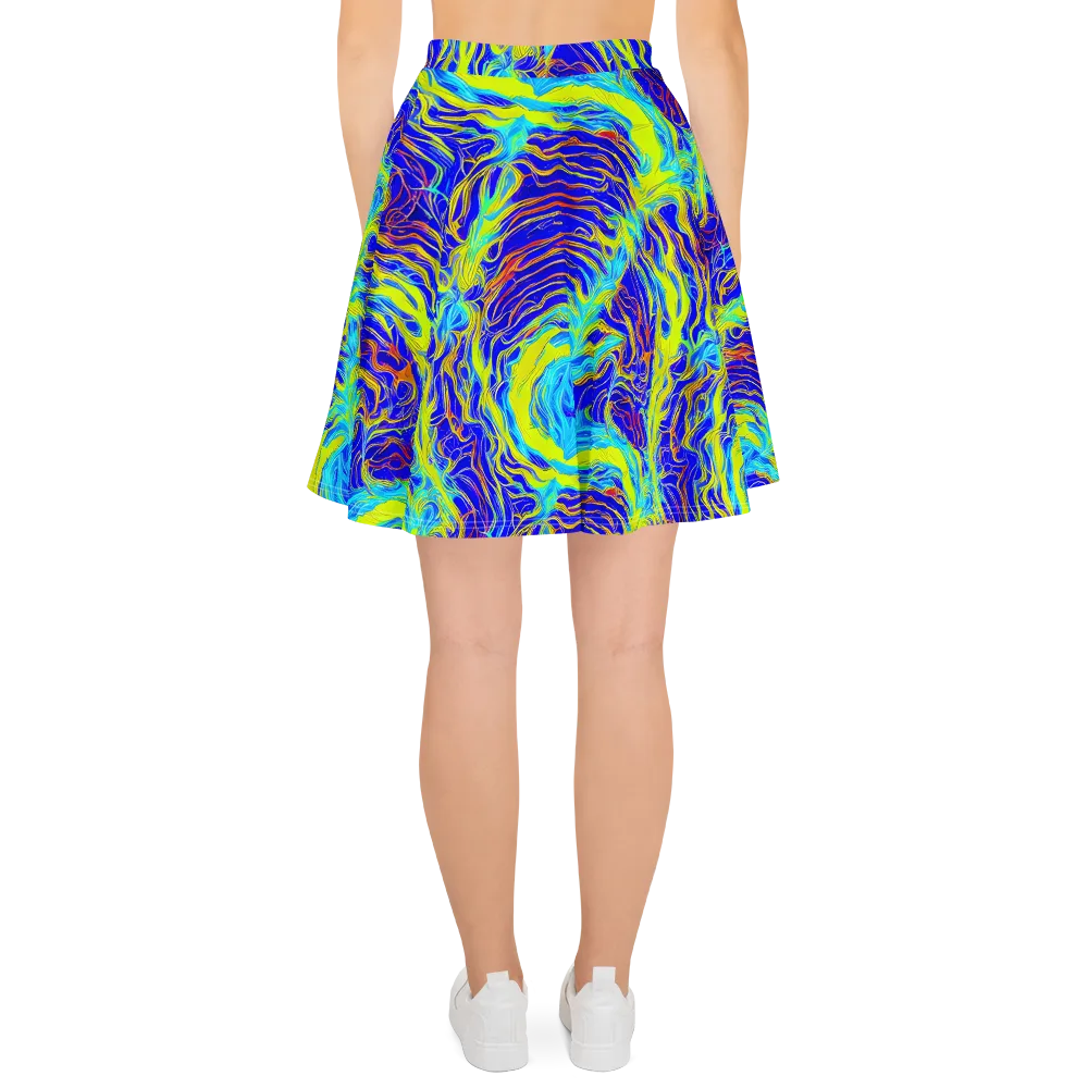Sapphire Vortex on Skater Skirt — Back