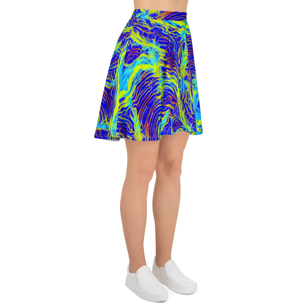 Sapphire Vortex on Skater Skirt — Right