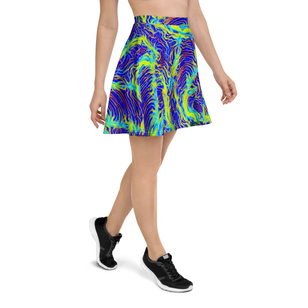 Sapphire Vortex on Skater Skirt — Right