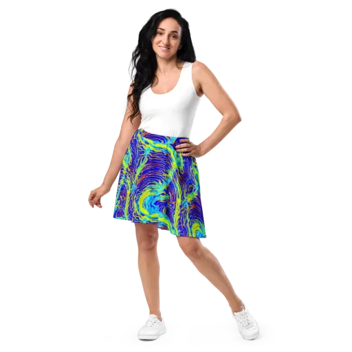 Sapphire Vortex on a Skater Skirt