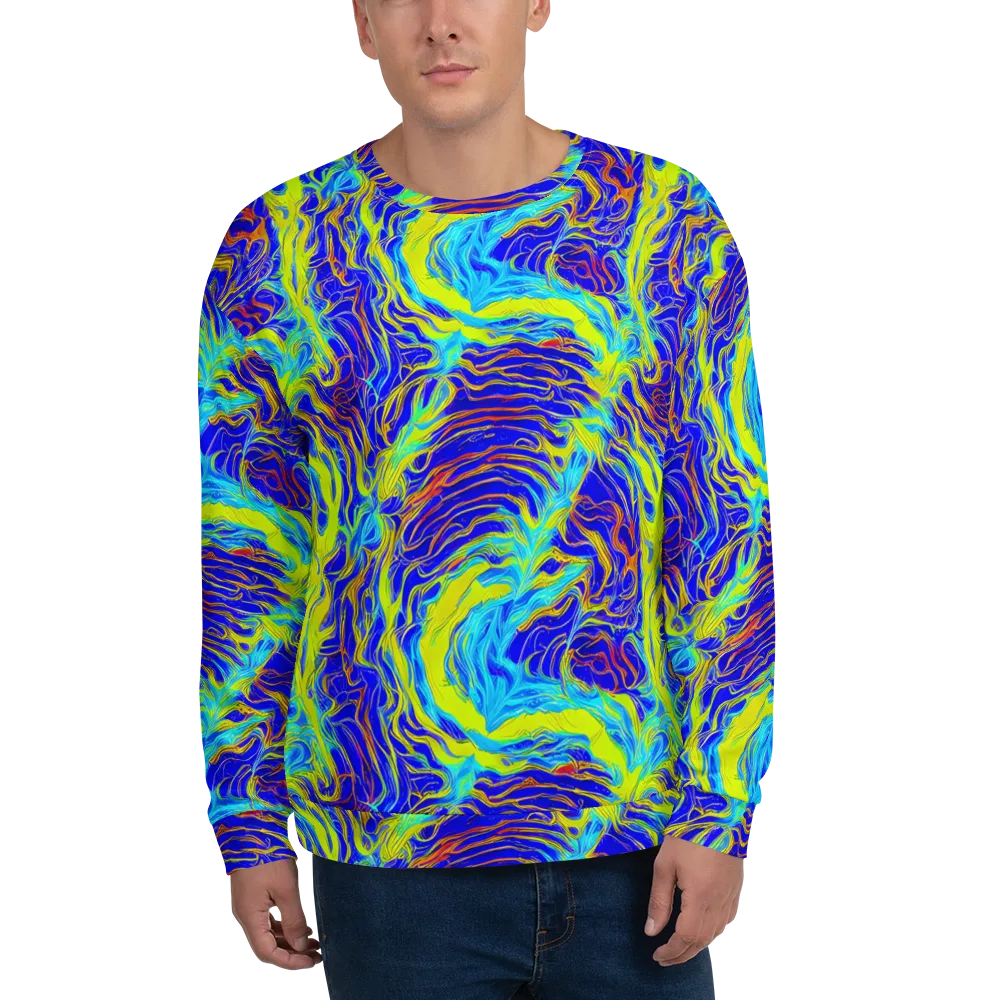 Sapphire Vortex on Sweatshirt — Front