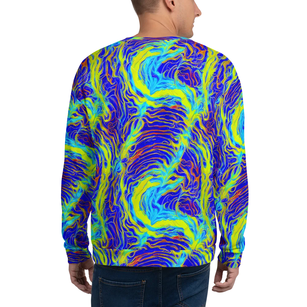 Sapphire Vortex on Sweatshirt — Back