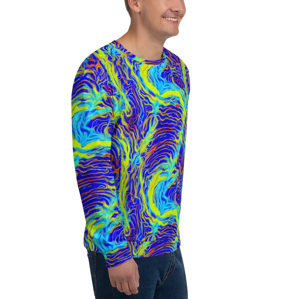 Sapphire Vortex on Sweatshirt — Right Front