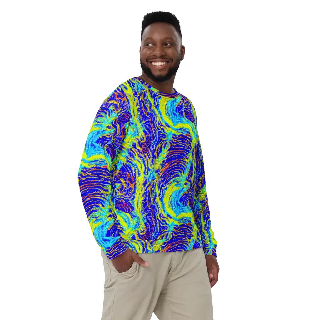 Sapphire Vortex on Sweatshirt — Front