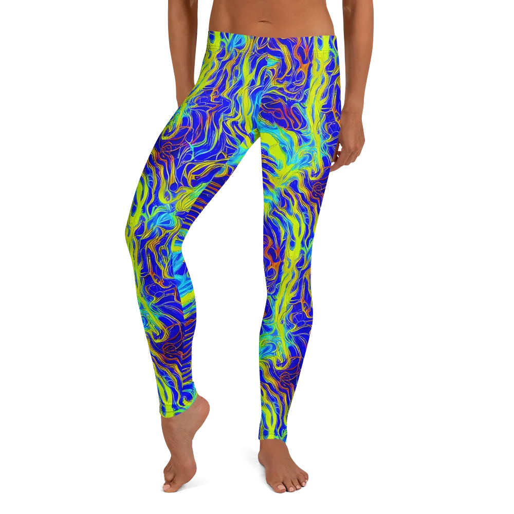 Sapphire Vortex on Leggings — Front