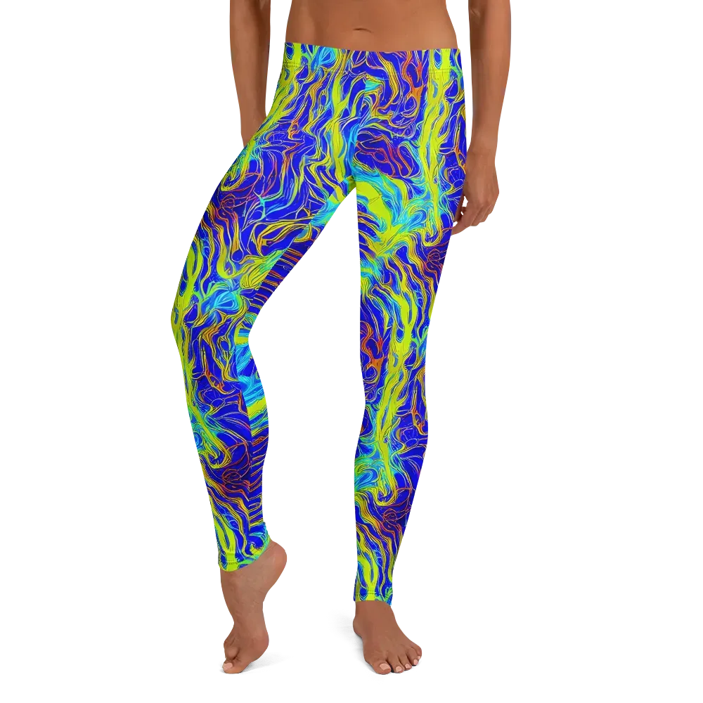 Sapphire Vortex on Leggings — Front