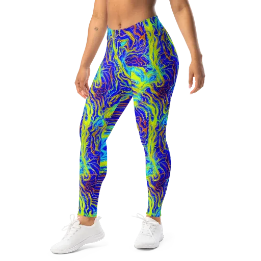 Sapphire Vortex on a Leggings