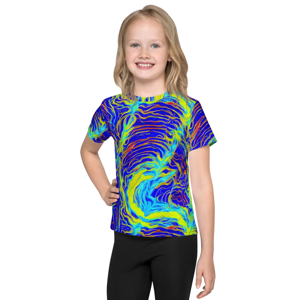Sapphire Vortex on Kids Crew Neck T-Shirt — Front