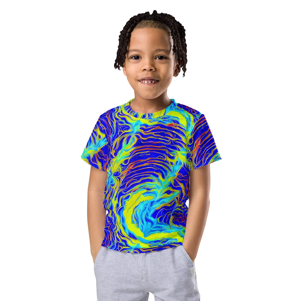 Sapphire Vortex on Kids Crew Neck T-Shirt — Front