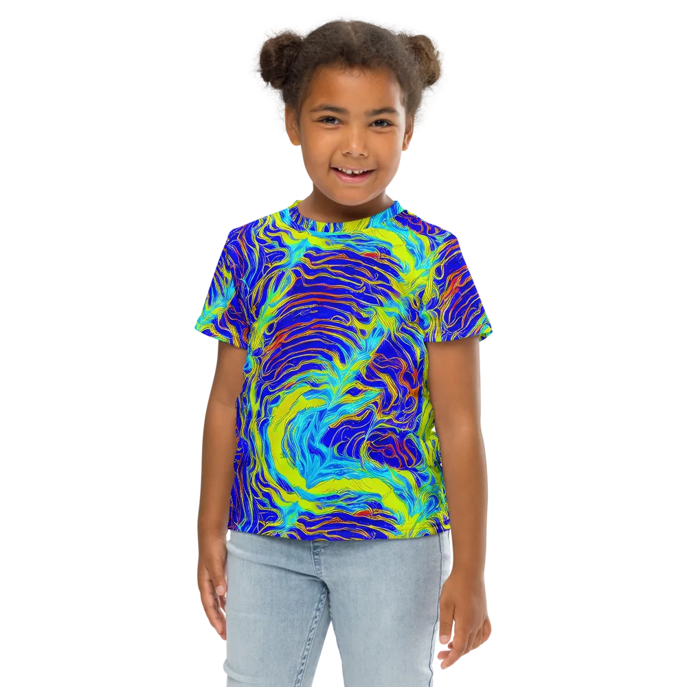 Sapphire Vortex on Kids Crew Neck T-Shirt — Front