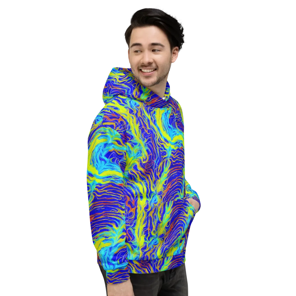 Sapphire Vortex on Hoodie — Right