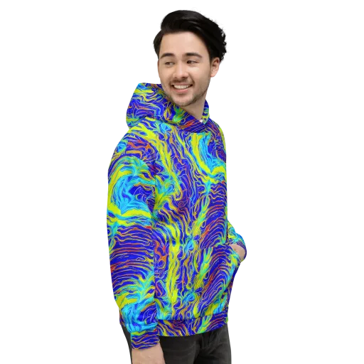 Sapphire Vortex on a Hoodie