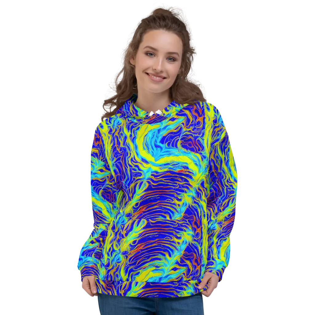 Sapphire Vortex on Hoodie — Front