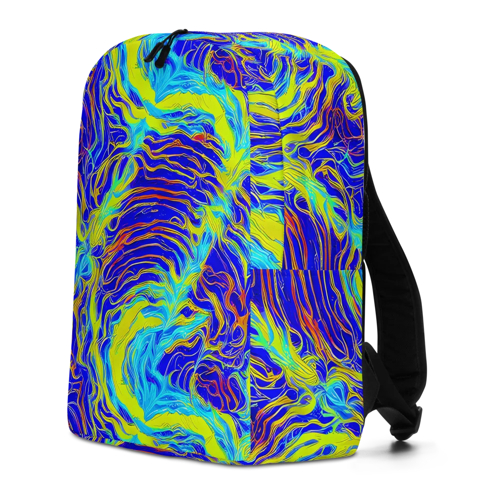 Sapphire Vortex on Minimalist Backpack — Left
