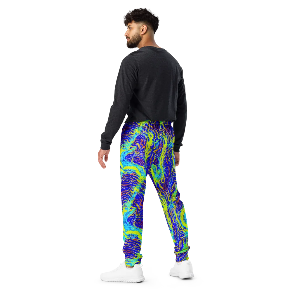 Sapphire Vortex on Men's Joggers — Back